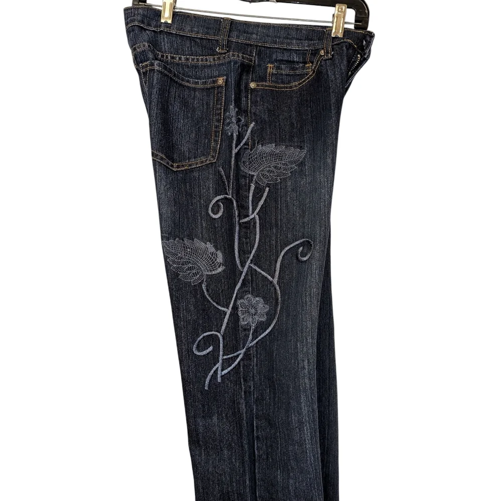 Bogari Jeans Womens Size 6 Dark Wash Vintage Western Y2K Revival Boho Hippie - Picture 4 of 9